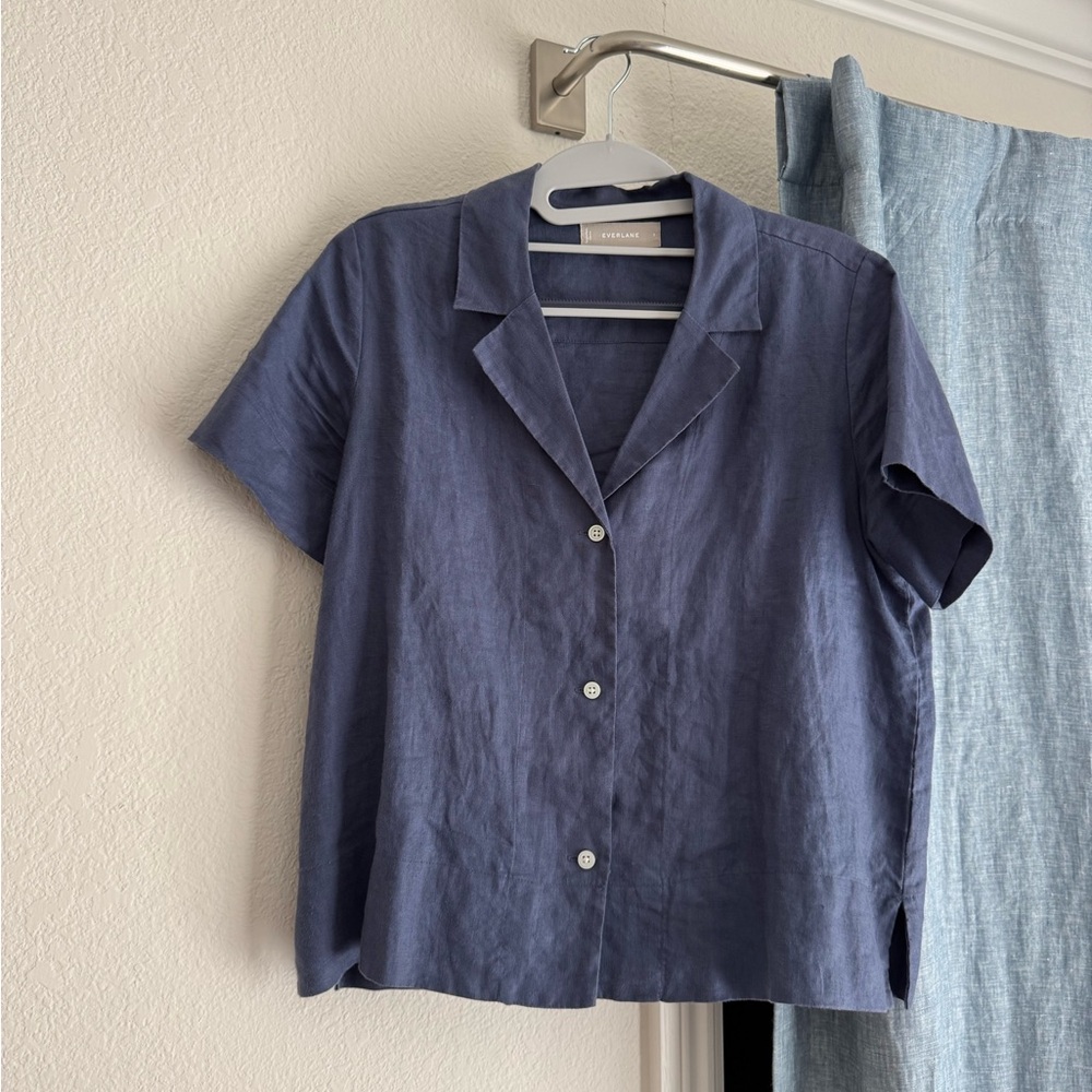 Everlane Women’s Blue Short Sleeve Shirt